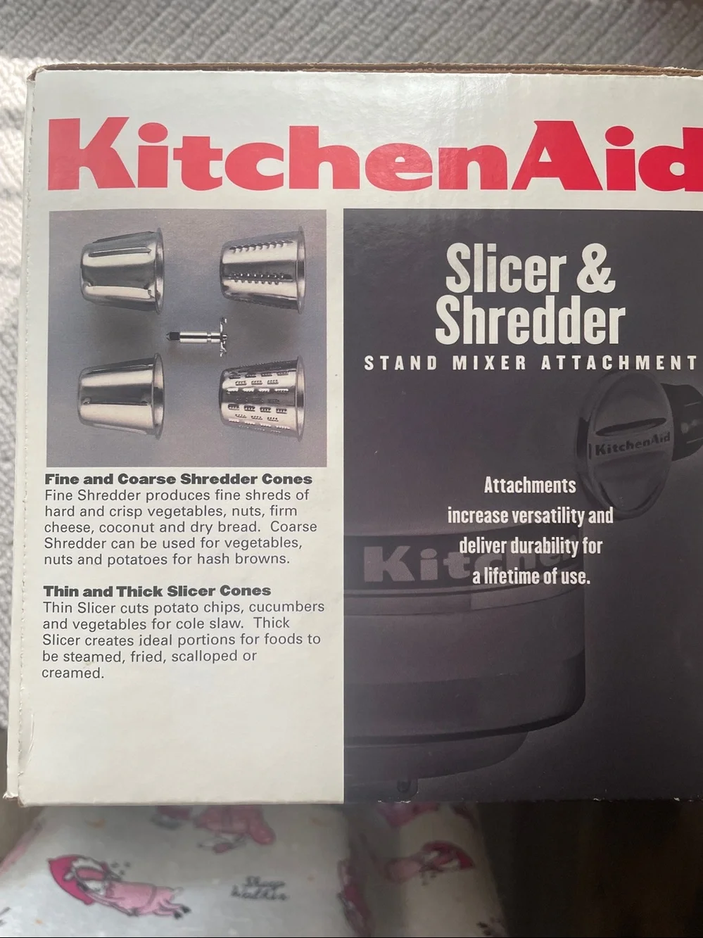KitchenAid White Slicer & Shredder Stand Mixer Attachments